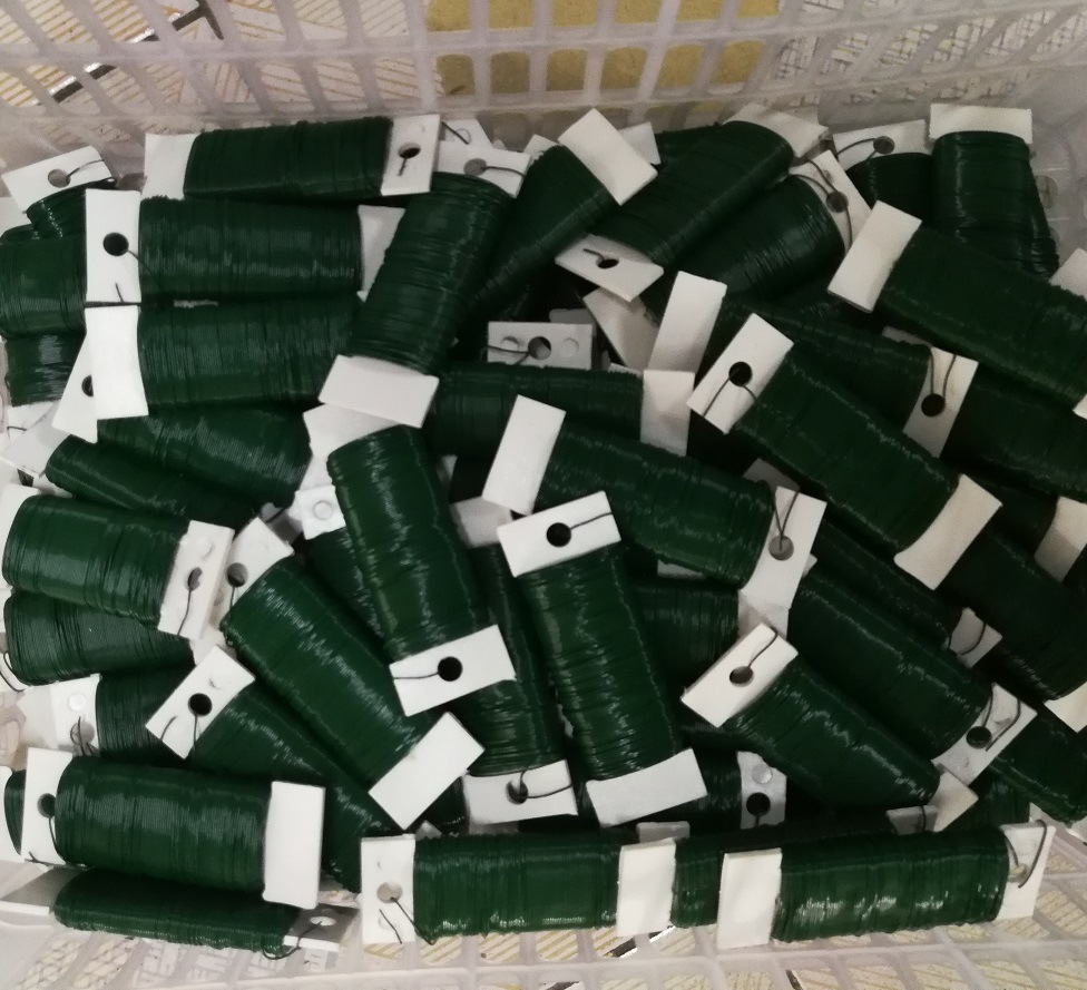 Поставки производителей 22 глубокий зеленый 35м длинная пластиковая пластина краска проволока большая выгодная