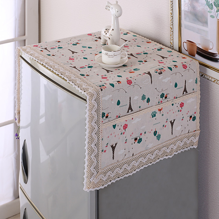 Single-Door Double-Door Refrigerator Cover Washing Machine Cover with Built-In Storage Bag Household Appliance Dust Cover Universal Cover