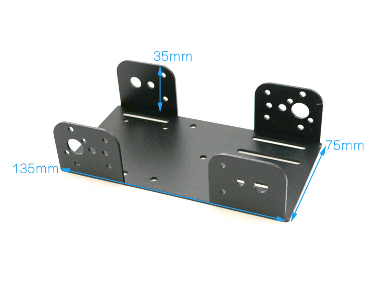 Smart car chassis metal panel top plate bracket 135*75*35mm compatible Arduino DIY accessories