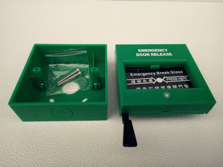 Wave Punch BC102 Fire Alarm Button Glass Broken Access Control Switch Glass Breaking Emergency Button Alarm Green