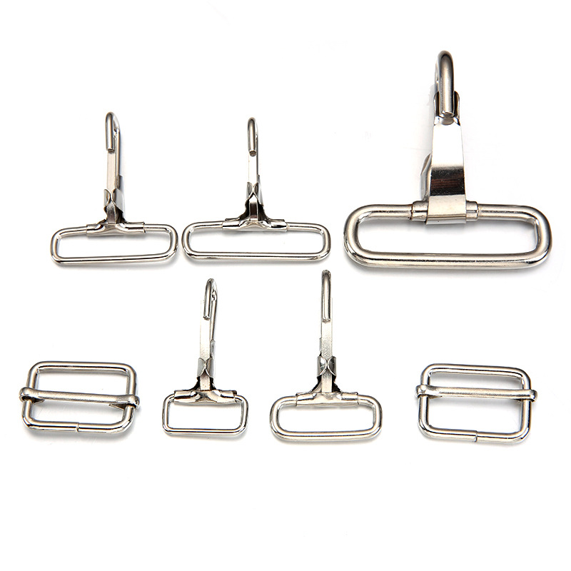 Electroplating hook buckle Japanese buckle iron ring D ring square buckle pull core universal metal luggage strap accessories