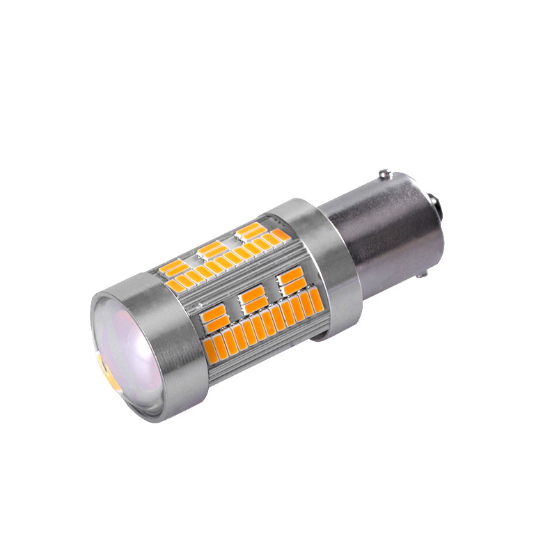 In stock led turn signal decoding 105SMD3014 golden light BAU15S/BA15S led decoding car light