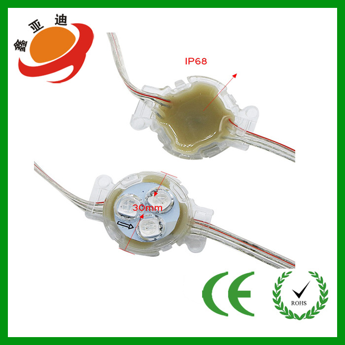 3cm full color Point Light outdoor waterproof LED pixel light advertising signboard strobe outline colorful horse running light