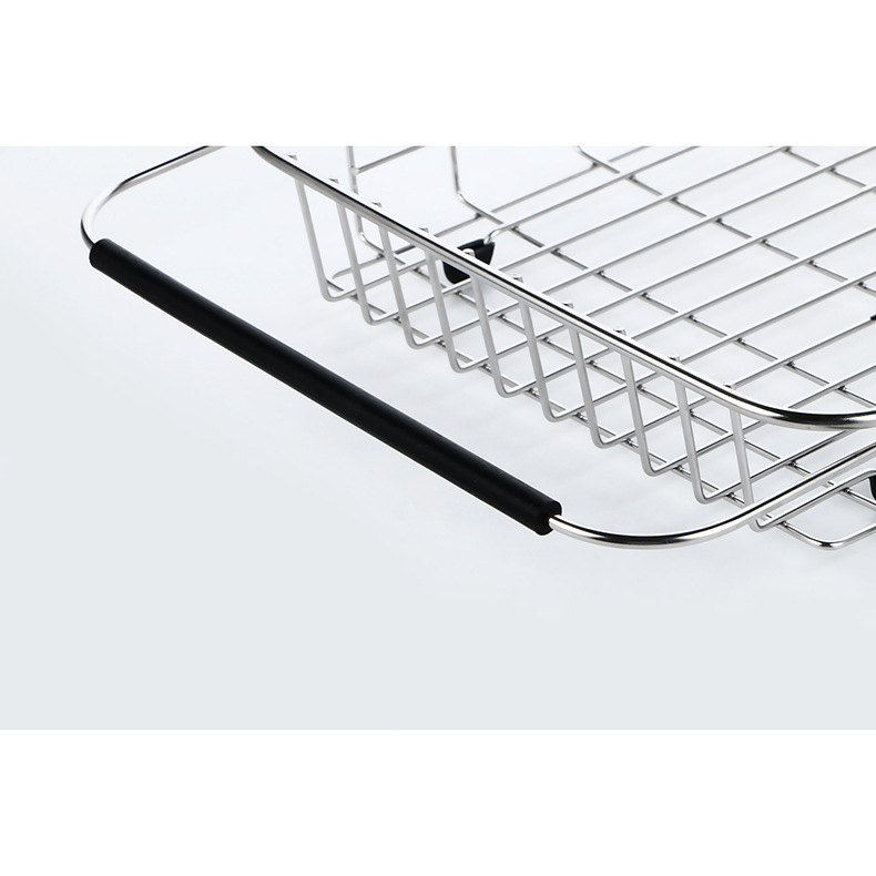 Cross-border Sink Sink Drain Rack Vegetable Drain Basket Stainless Steel Kitchen Vegetable Basket Pool Filter Telescopic