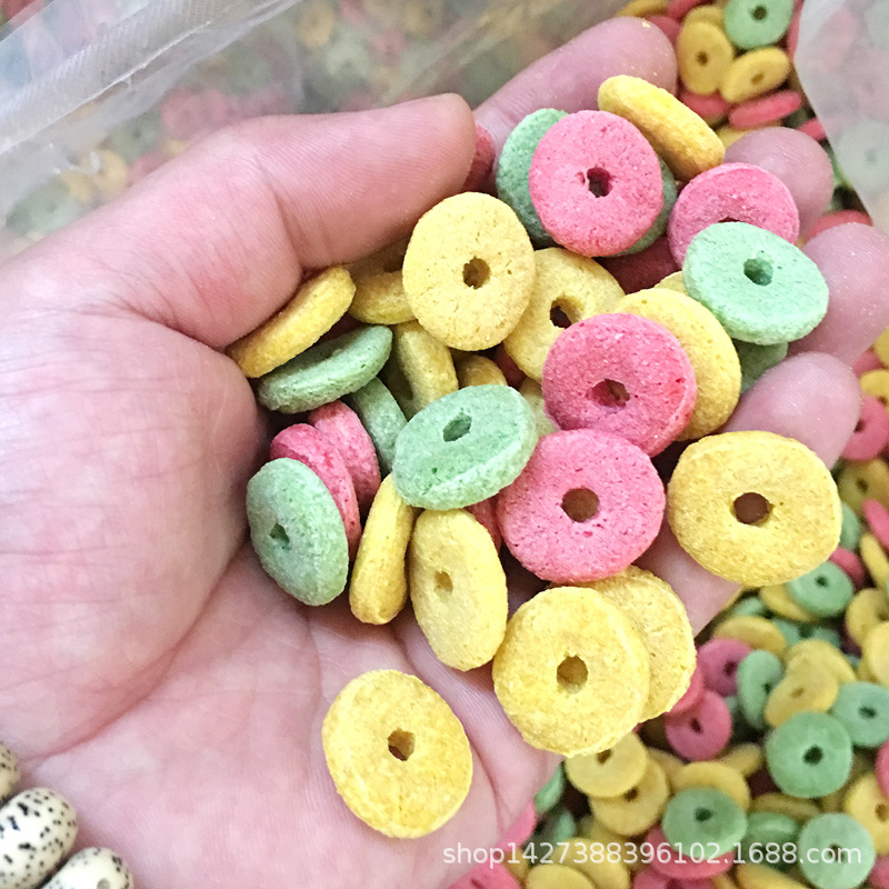 Molar grass ring assorted grain pet fruit and vegetable puffed snacks 500g pet supplies wholesale