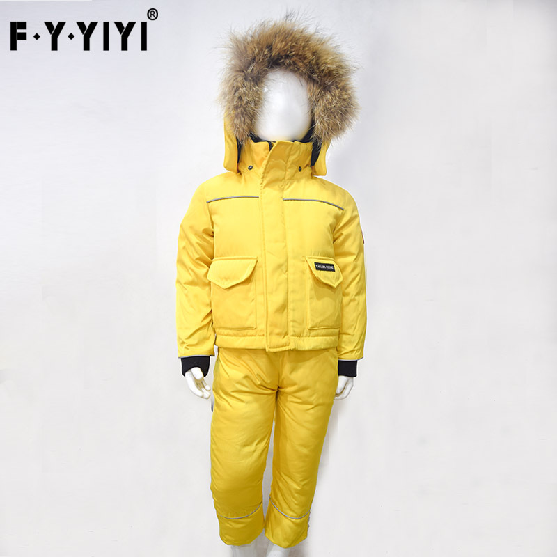 Новая детская куртка с утеплителем из белого утиного пуха, с воротником из настоящего енотового меха, оптовая продажа