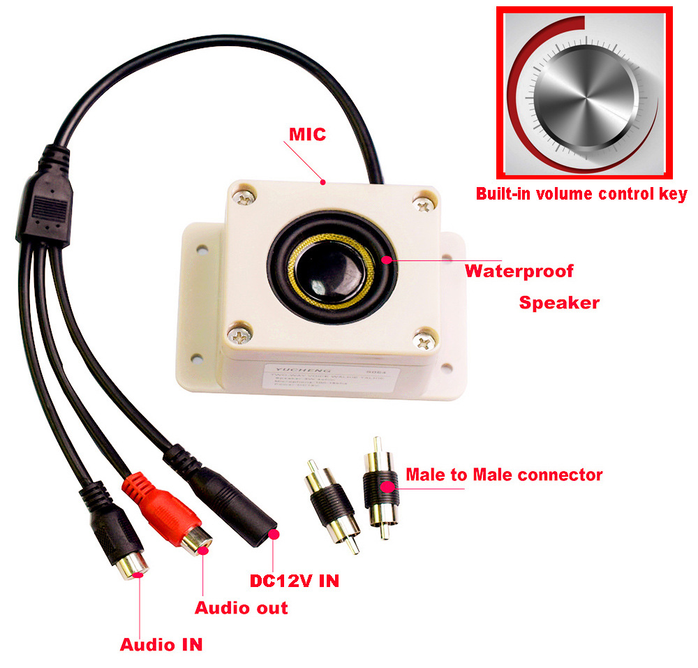 Outdoor ip66waterproof Speaker Microphone surveillance camera Outdoor Speaker pickup with input and output
