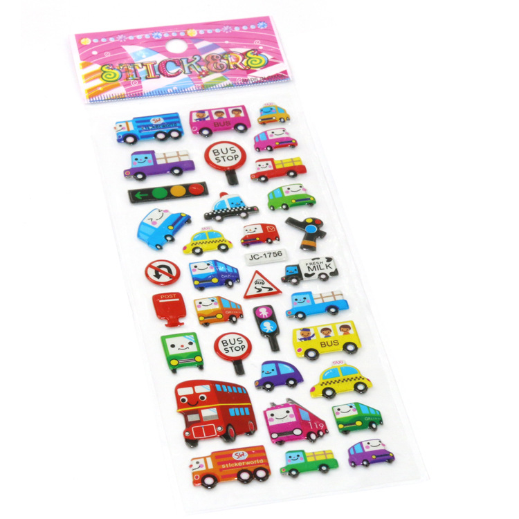 Factory direct children's cartoon stickers stereo stickers puzzle early education kindergarten reward bubble stickers