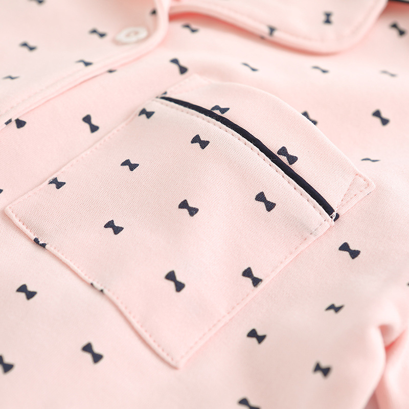 Children's Home Clothes Cotton Autumn and Winter Thickened Parent-Child Pajamas Suit Autumn and Winter Parent-Child Home Clothes