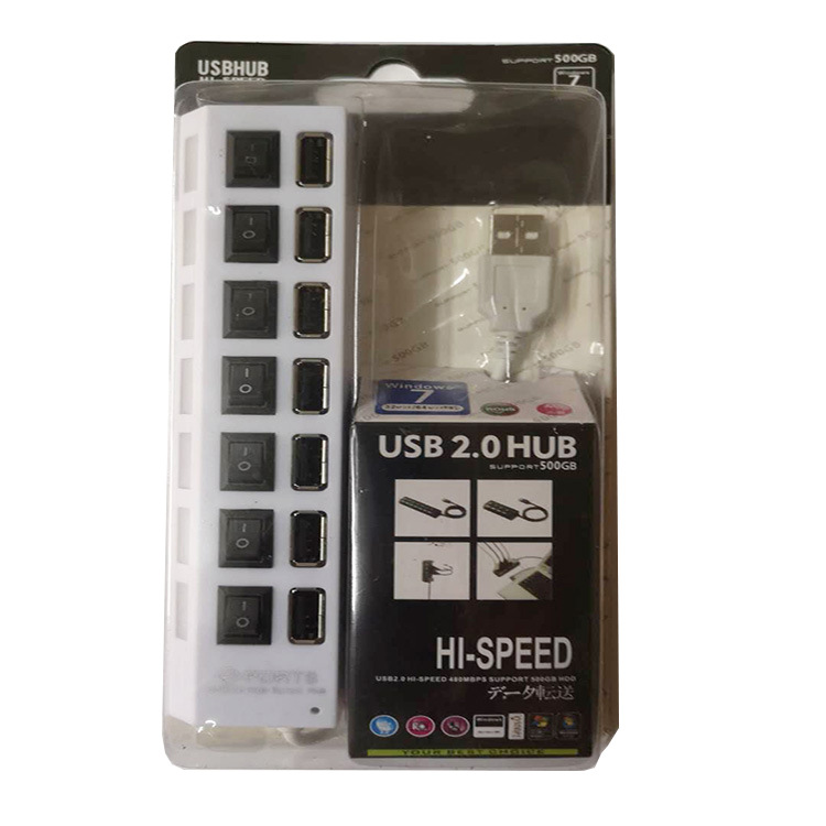 hub sales 7-port USB HUB with independent switch HUB 7-bit expansion splitter 7-hole USBhub hub