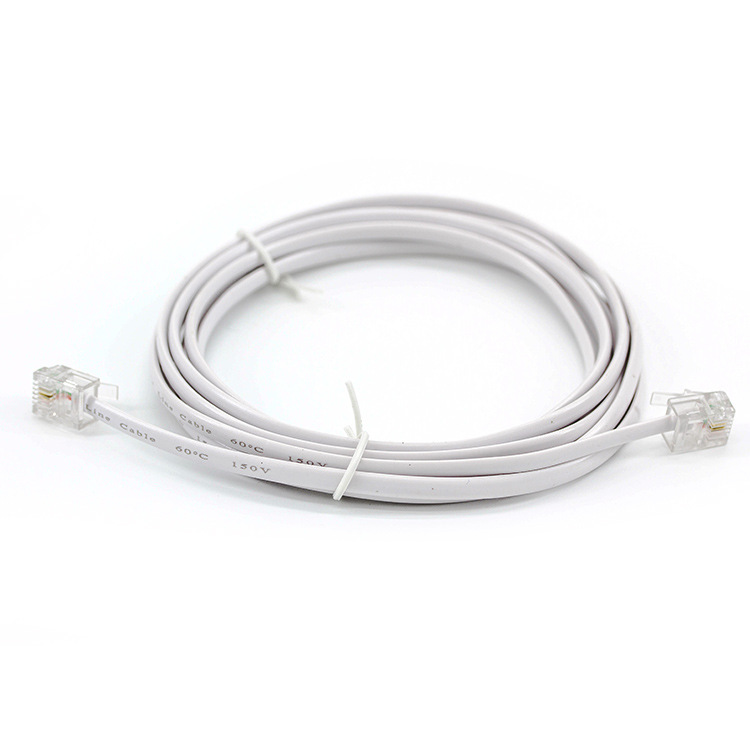 5 m telephone line manufacturer copper telephone line 6P2C two-core telephone line finished telephone jumper