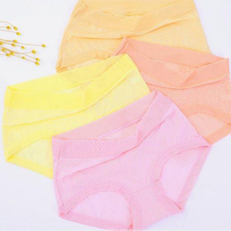 Оптовая продажа нижнего белья для беременных, низкая талия, 4 упаковки, мягкий, шелковистый, легкий в стирке, эластичный хлопок, однотонный принт