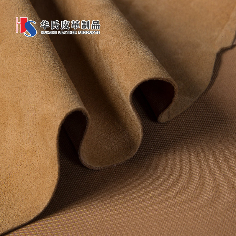 Factory direct refined two-layer pig leather eight Ge patch two-layer reverse velvet leather shoe upper leather quality assurance