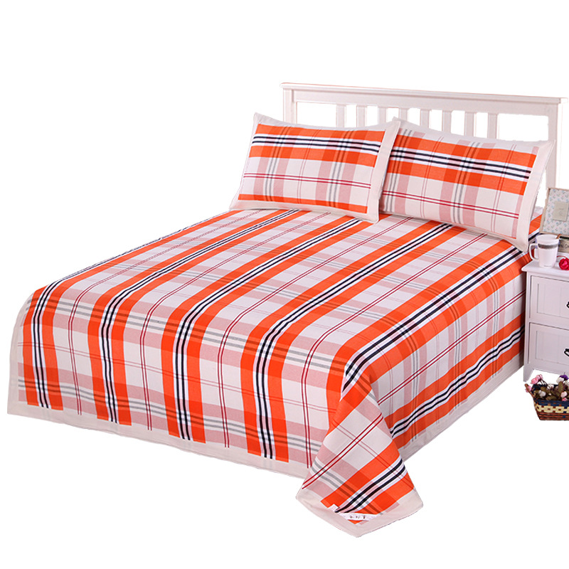 Old coarse cloth mat three-piece Summer sheets