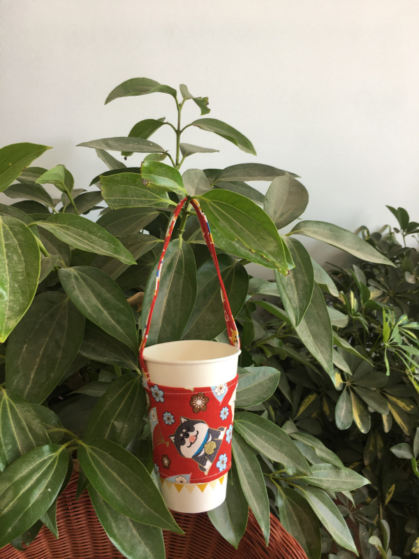 Japanese style Chai dog milk tea set cute cartoon water cup set hand Cup bag beverage portable