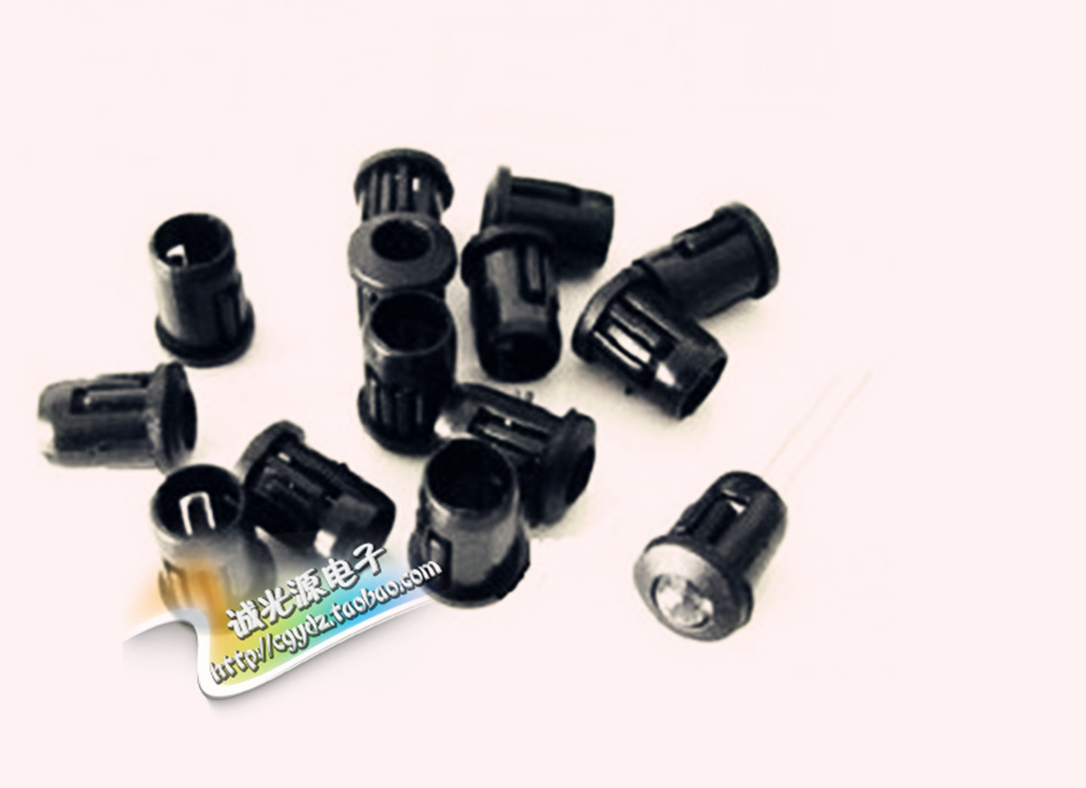 3mm Single Long Lamp Holder Lamp Holder F5 Long Buckle Black Lampshade Plastic Without Lamp 10Mm/8Mm Lamp Holder