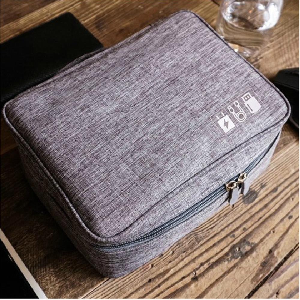 Multifunctional digital bag electronic storage bag cationic polyester data cable storage bag factory in stock direct sales