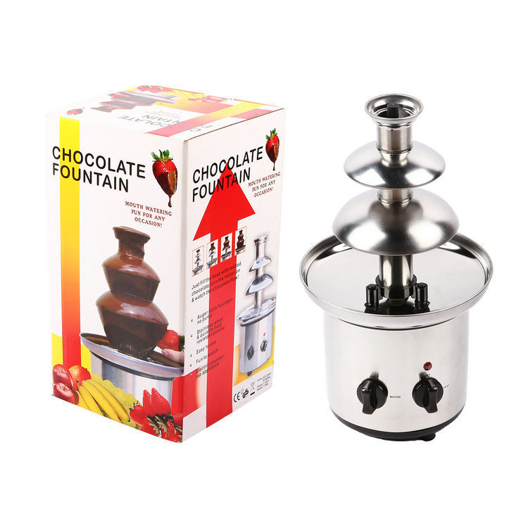 Three or four layer chocolate fountain machine automatic melting tower waterfall hot pot melting paste machine