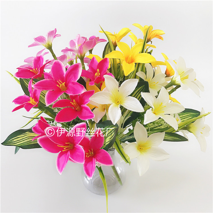 Имитация 10-главной лилии, искусственный цветок, тигровая орхидея, оптовая продажа шелковых цветов, украшение для гостиной