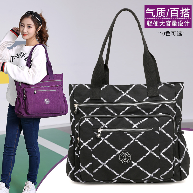 Женская сумка простая канвасовая сумка через плечо для пожилых женщин нейлоновая оксфордская ткань большая емкость сумка для мамы дорожная сумка