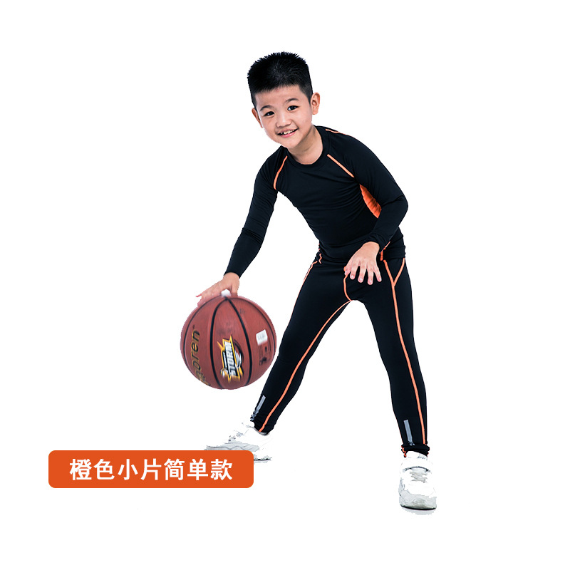 Children's tights autumn and winter velvet sports suit two-piece quick-drying clothes children's velvet