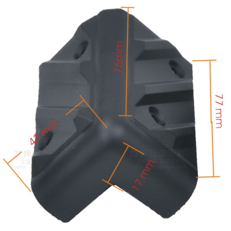 A material thickened speaker plastic corner decoration corner stage speaker corner protection anti-wear corner protection with screws
