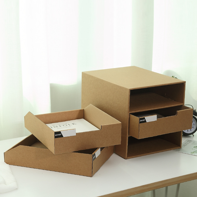 Direct wholesale A4 paper desktop storage box student file cabinet storage box multi-layer drawer storage cabinet