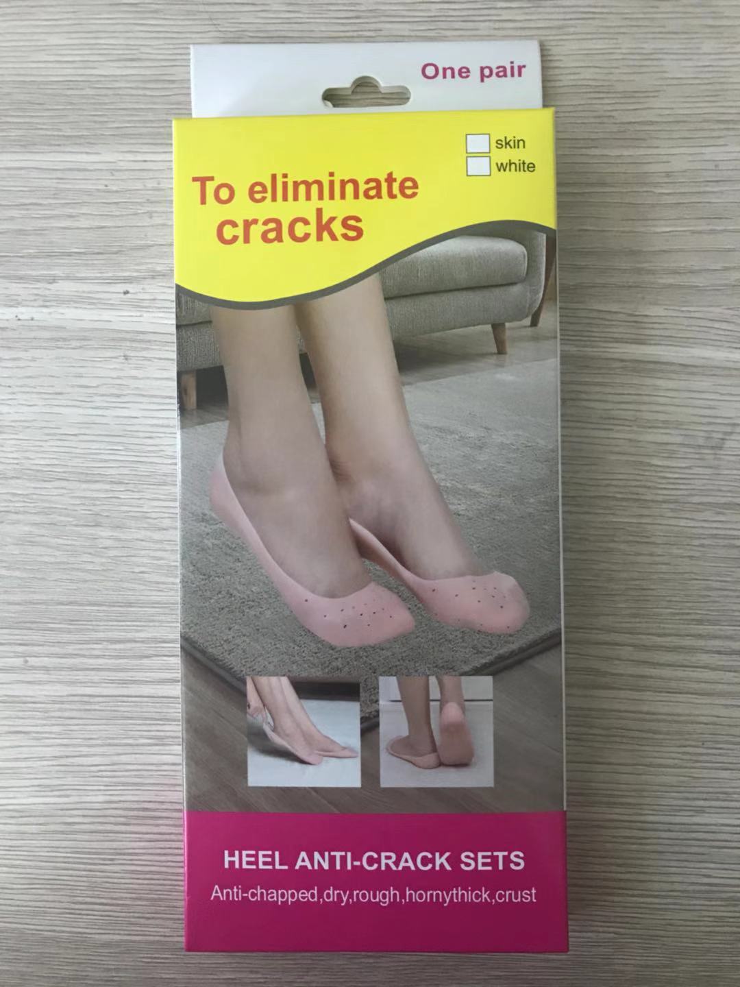 Силиконовый защитный чехол для пятки и стопы, увлажняющие носки для мужчин и женщин, мелкий носок для лодок