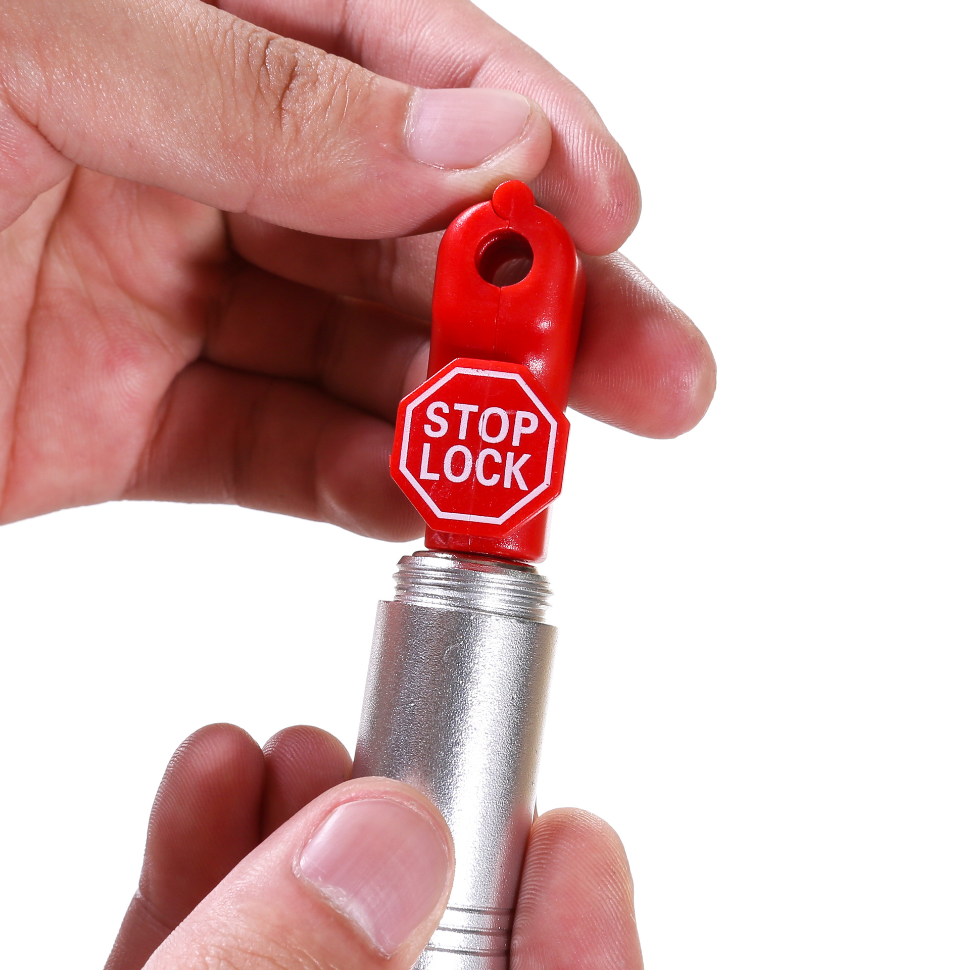 Mobile phone accessories shelf Hook Lock small red lock supermarket shelf anti-theft hook lock hook anti-theft lock