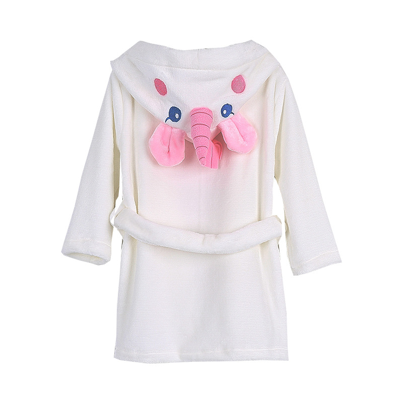 Flannel bathrobe children's home clothes cute baby unicorn children's nightgown baby bathrobe a generation of hair