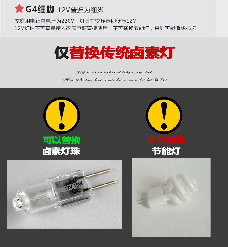 g4 lamp bead led pin low voltage 12V crystal lamp bulb 220V super bright g9 light source mirror headlight energy saving small bulb