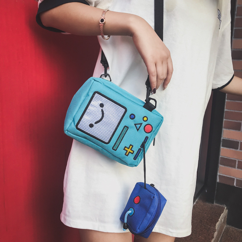 Korean ins Cute Children's Fun Game Machine Adventure bmo Cool Tui Girl's Didi Trendy Shoulder Bag Women's Shoulder Bag Crossbody Bag