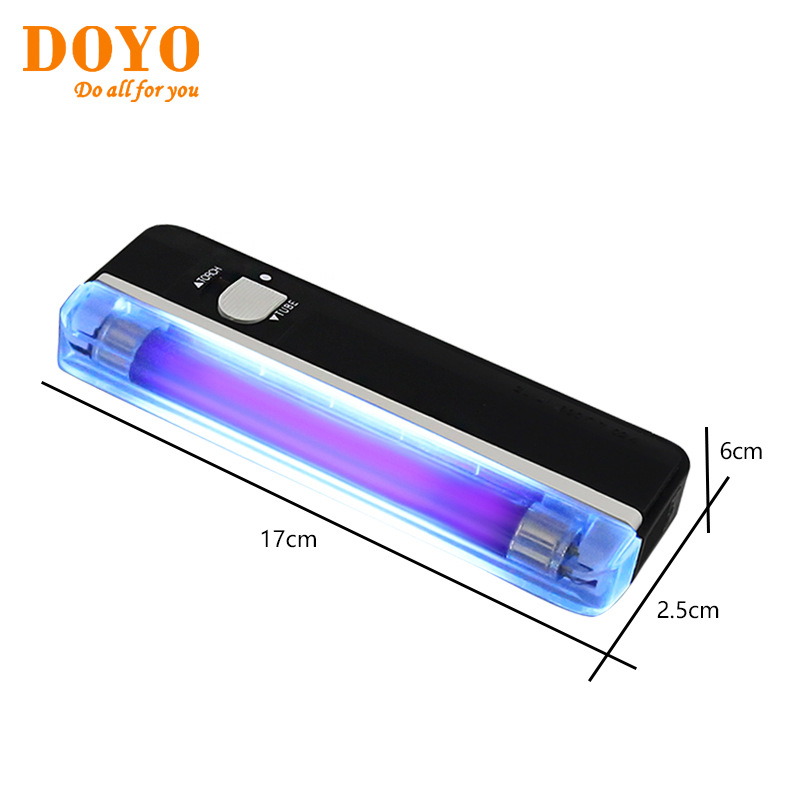 Factory export foreign currency RMB portable multi-function UV purple light small money detector lamp with flashlight function