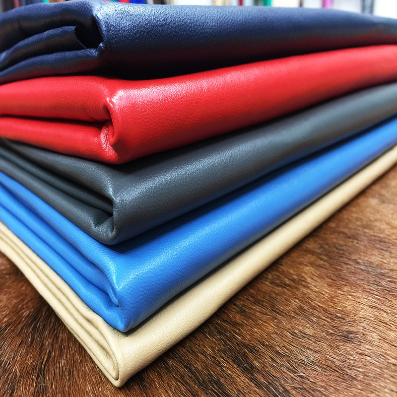 [Weiranhai] Real Leather 0.4 Thick Ultra-Thin Colorful First Layer Goatskin Leather for Mobile Phone Cases, Clothing and Bags
