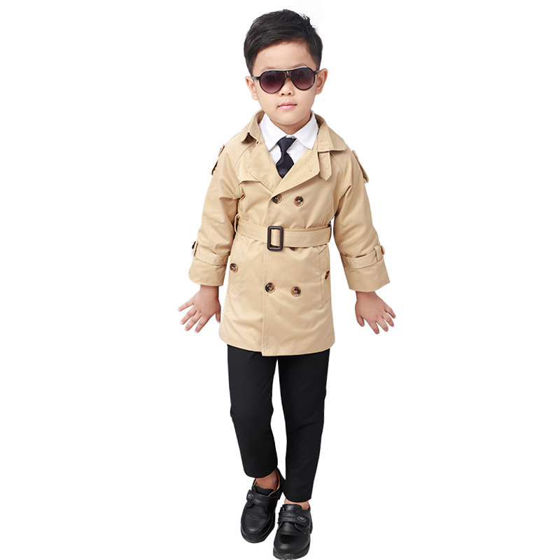 2024 Spring and Autumn New Boys' Windbreakers Casual Children's Mid-Length Jackets Children's Clothing Factory Dropshipping Wholesale