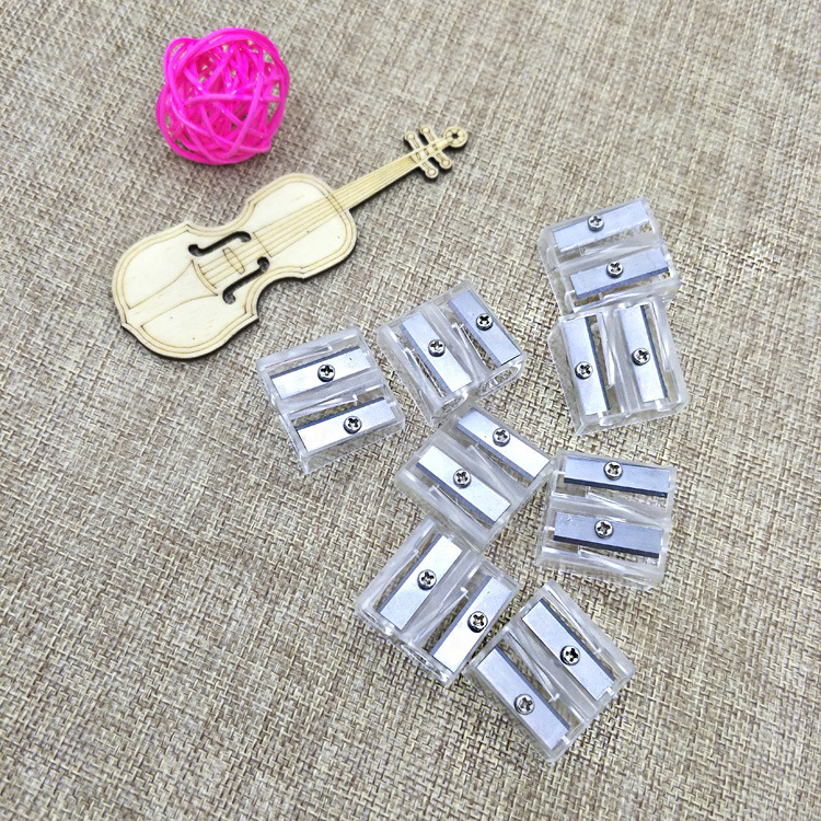 Двухотверстная точилка для карандашей с большим отверстием белая прозрачная точилка для детей