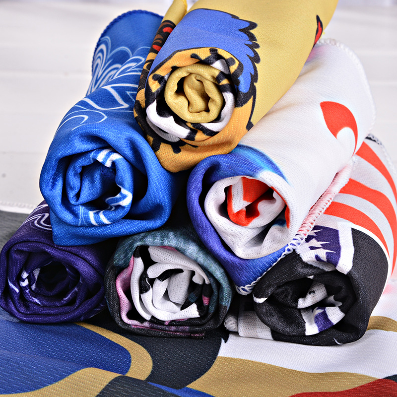 New Full Edition Printed Cold Towel Long Cold Towel Fitness Sports Ice Towel Support logo Printing