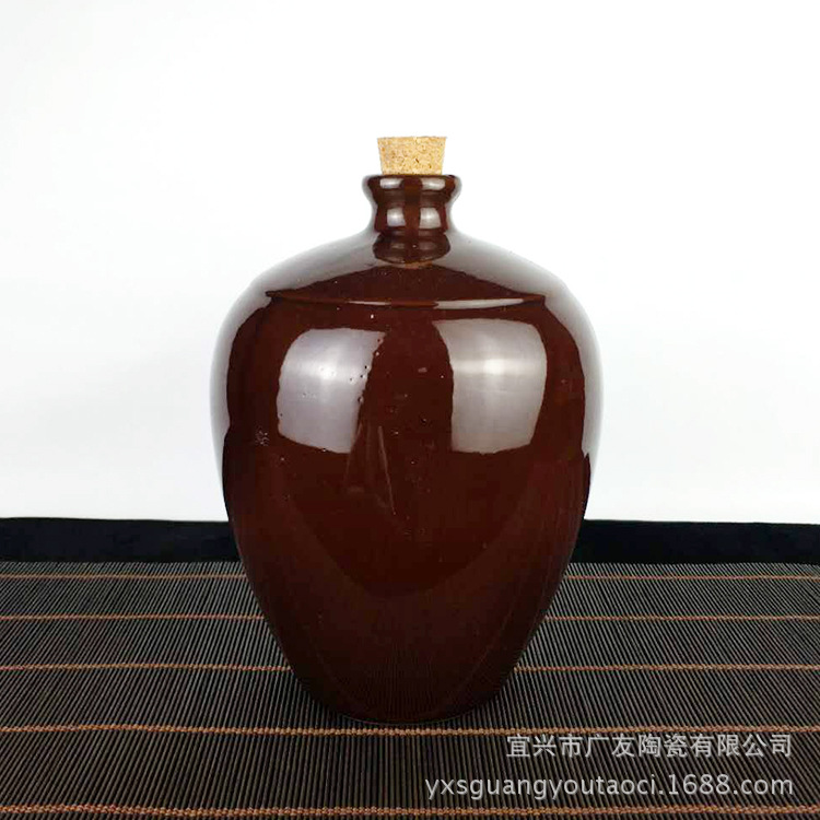 1.0kg Red Glaze Light Jar Ceramic Wine Jar Wine Bottle Wine Set Yixing Retro Wine Bottle Antique Wine Bottle