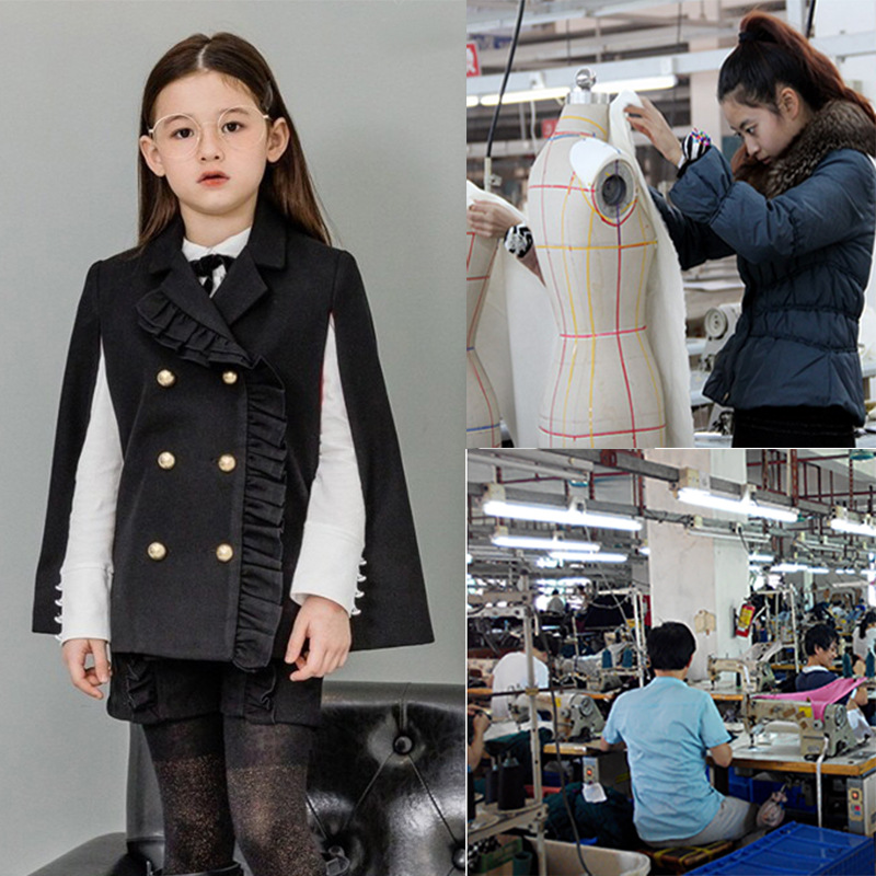 Новая детская верхняя одежда из шерсти, фабричные плащи, модная верхняя одежда для детей, индивидуальная обработка