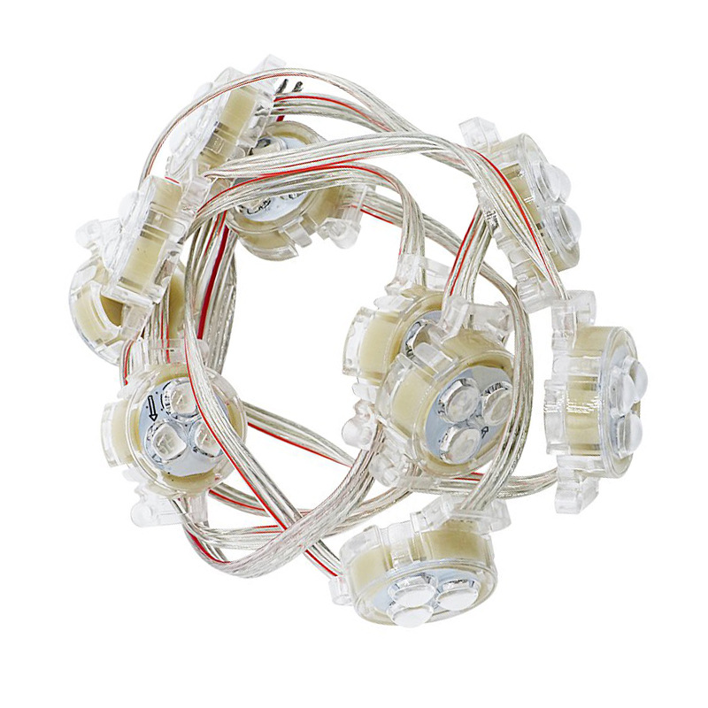 3cm full color Point Light outdoor waterproof LED pixel light advertising signboard strobe outline colorful horse running light