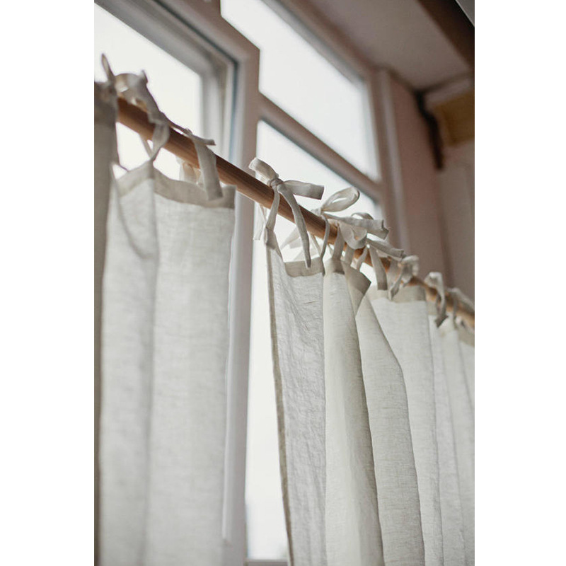 Pure Linen Curtain Shading Custom Washed Linen Shower Curtain Cloth Curtain Zen Curtain Cloth Modern Simple Cotton Linen