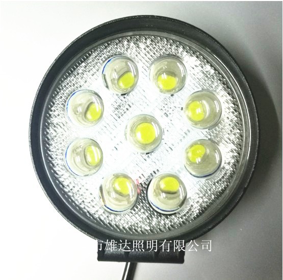 27W round lens LED work light off-road vehicle dome light