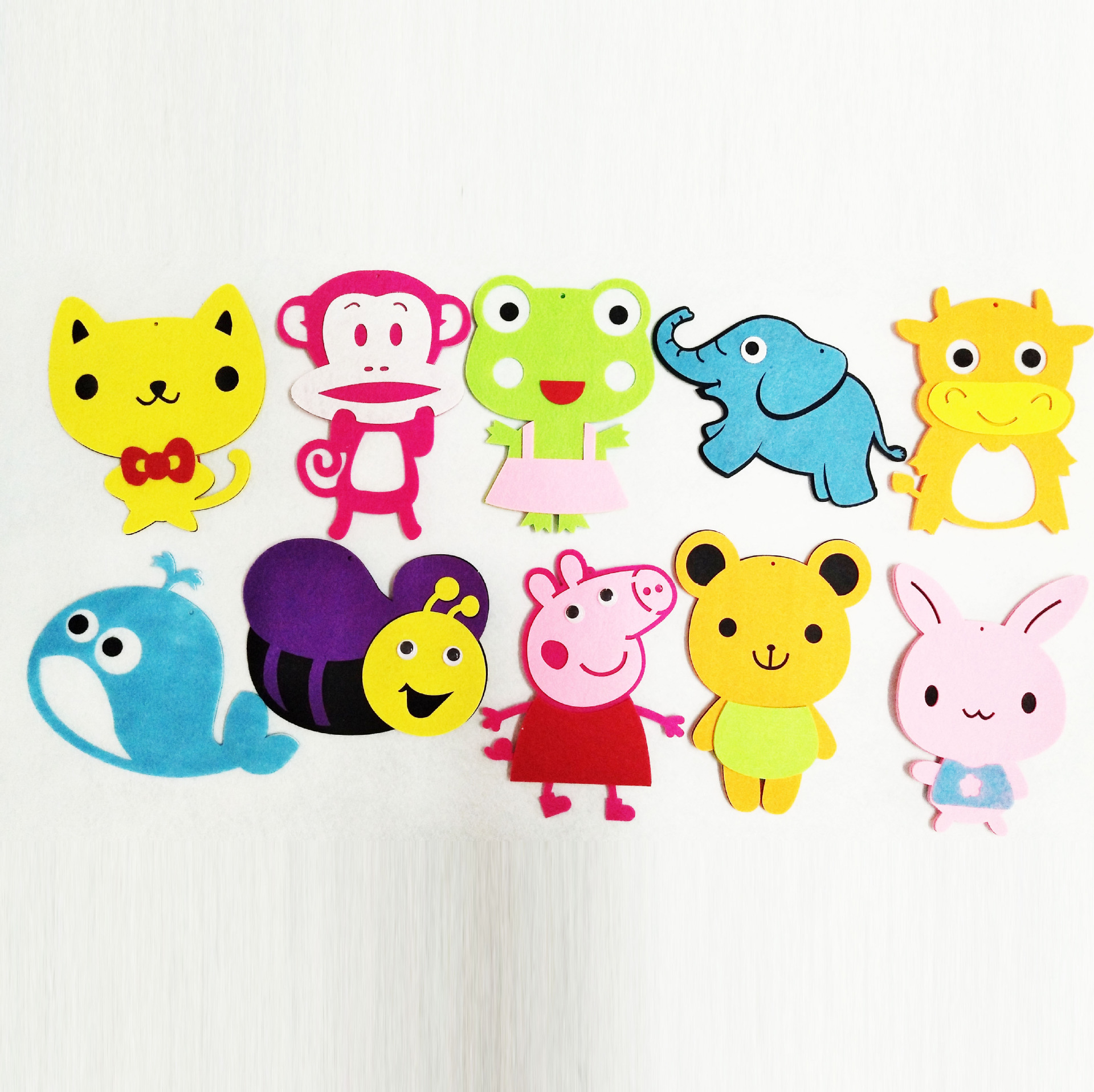 Shopping Mall Store Entertainment City Kindergarten Corridor Cartoon Animal Air Hanging Felt Creative Flower Decoration Hanging Ornaments