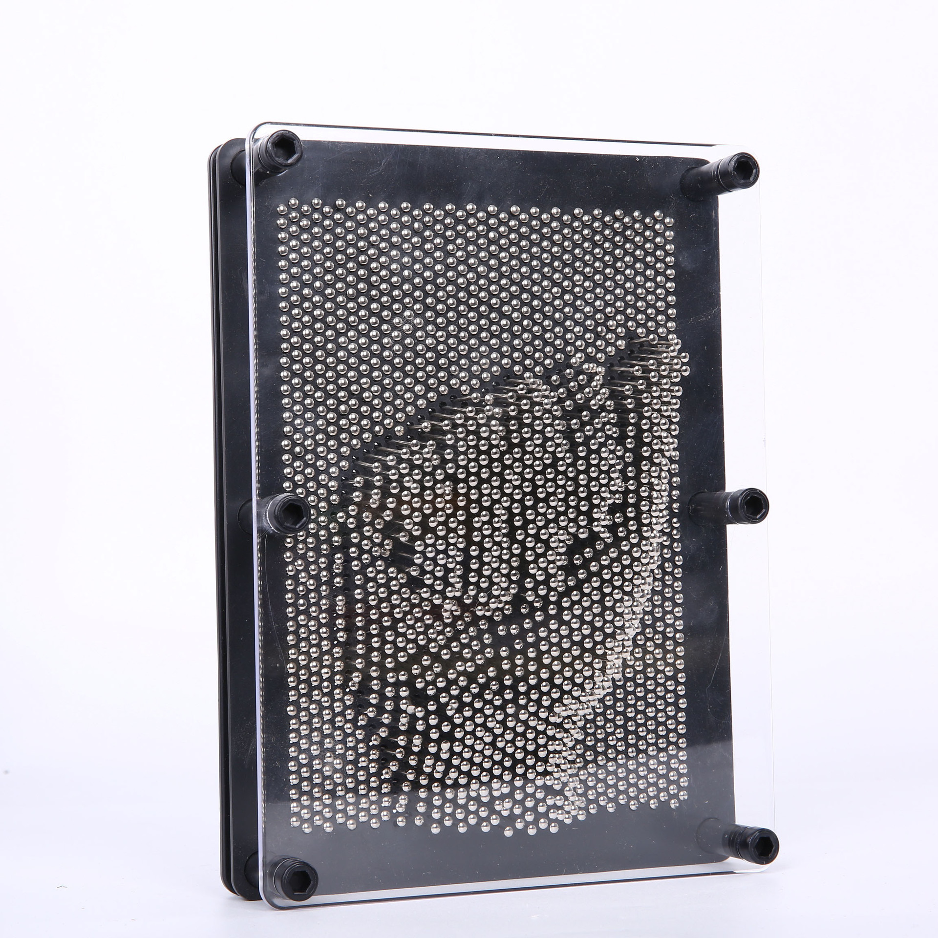 Shake the sound of 3d three-dimensional changeable needle toy handprint plastic hand model needle painting Three-dimensional clone handprint face touch metal iron touch