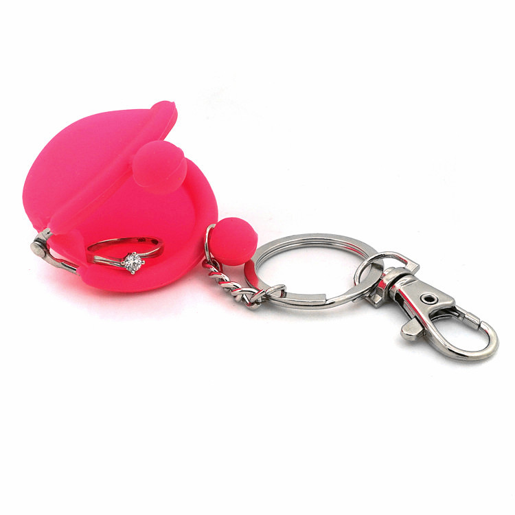 Summer New Cute Bus Coin Hand Bag Cartoon Silicone Women's Coin Purse Factory Direct Supply with Keychain