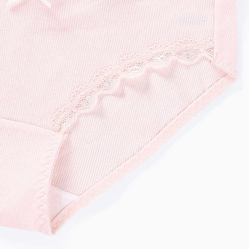 Pregnant women's underwear pure cotton non-antibacterial breathable thread lace low waist belly support women's underwear wholesale