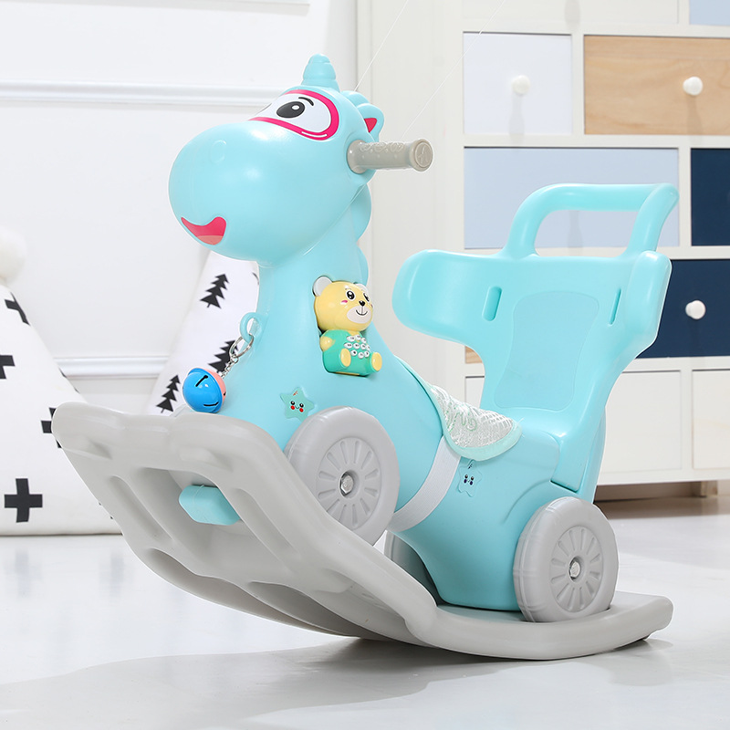 Качалка-лошадка с музыкой, детская, двойного назначения, подарок на первый день рождения