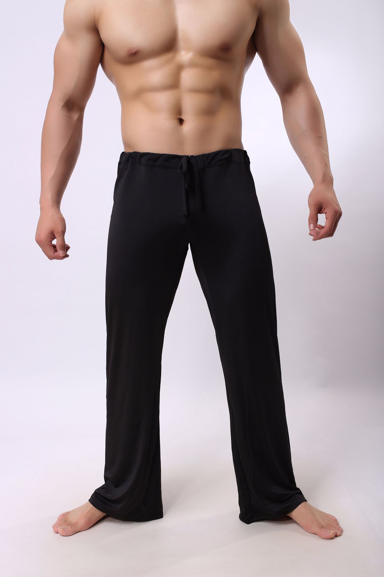 Smooth and Loose Men's Casual Pants, Breathable and Cool Home Pants, Trousers, Casual Pajama Pants Wholesale