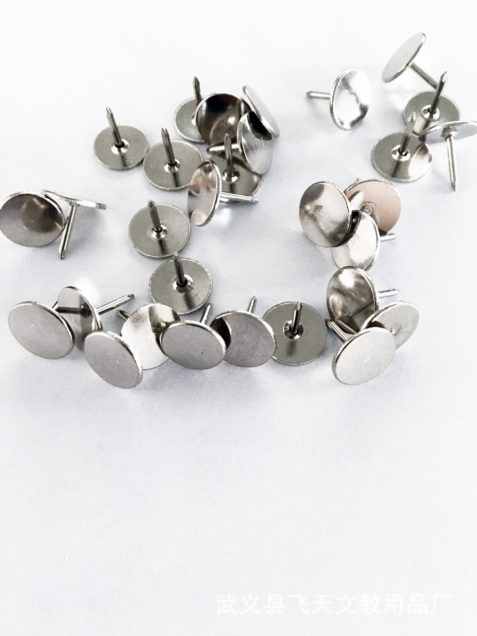 Factory supply nickel plated flat head pushpin epoxy special pushpin silver office pushpin in stock