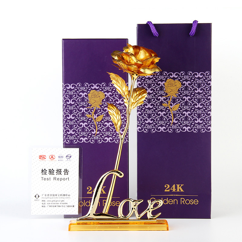 Gold Rose Bouquet Gift Box Gold Foil Rose Mother's Day Teacher's Day Christmas 520 Chinese Valentine's Day Gift